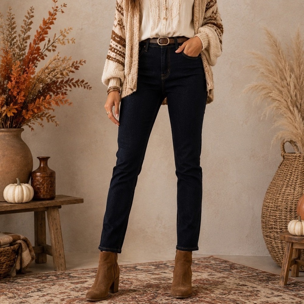 J.Crew Lookout High Rise Skinny Jeans Dark Wash Stretch Petite Preppy 28P NEW